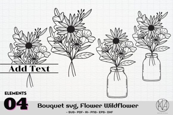4 Bouquet SVG: Floral Design for Every Project