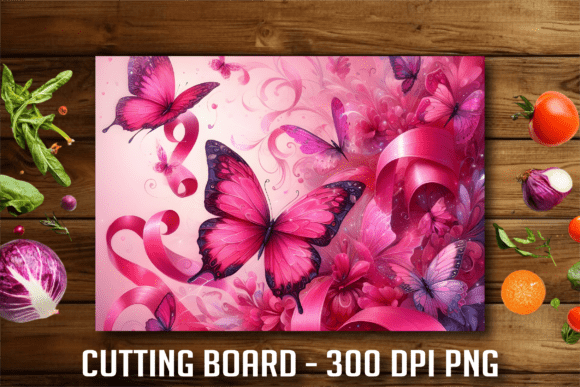 Artistic Butterfly Ribbon Cutting Board: Elevate Your Kitchen Creations