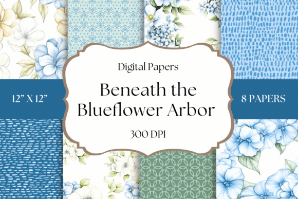 Blueflower Arbor Digital Papers: A Designer's Guide