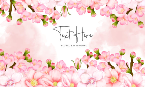Cherry Blossom Floral Backgrounds for Elegant Invitations