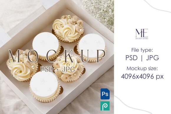 Design Delightful Cupcake Topper Mockups for Your Bakery