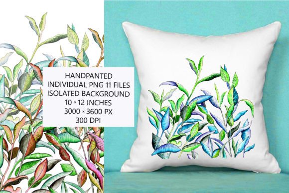 Elevate Your Projects with Watercolor Leaves Sublimation, PNG