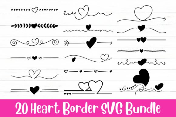 Heart Border SVG Bundle: Add Romantic Charm to Any Design