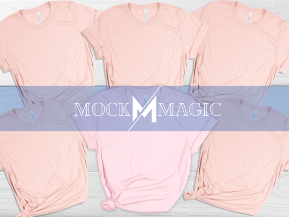 Heather Peach & Pink Bella Canvas Mockup for Group Shirts