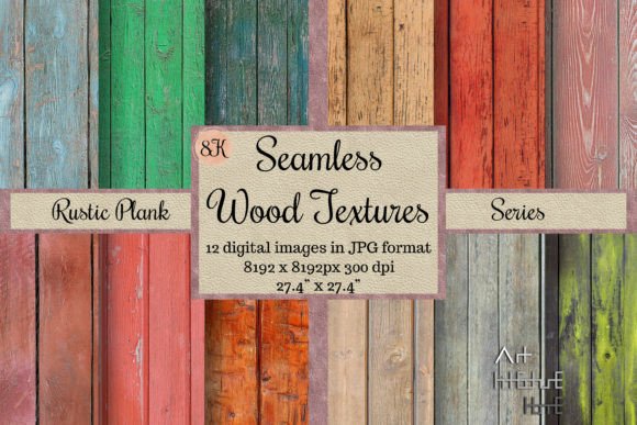 Seamless Rustic Plank Wood Textures: 8K Quality for Real Projects