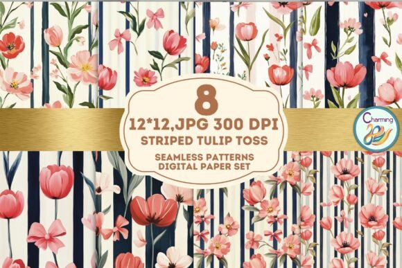 Striped Tulip Toss: Elevate Your Creative Projects