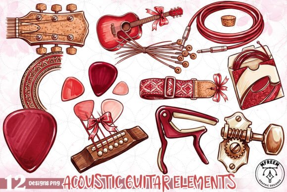 Unlocking Creative Potential with Acoustic Guitar Elements PNG