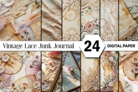 Unveiling the Charm of Vintage Lace Junk Journal Backgrounds