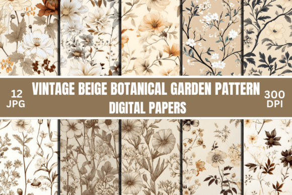 Vintage Beige Botanical Garden Pattern: A Designer's Guide