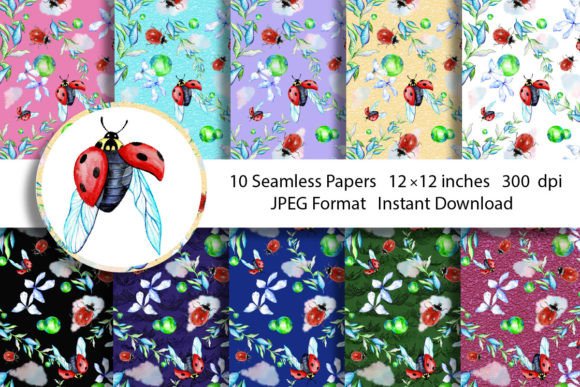 Watercolor Flowers Digital Papers, JPEG: A Designer's Guide
