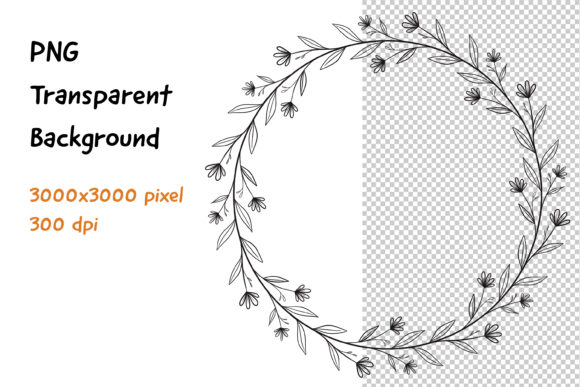 Wreath Frame Black and White: A Designer's Favorite Freebie